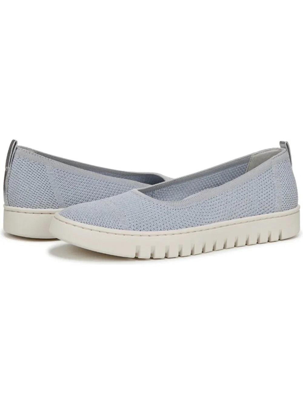Vionic Light Blue Knit Slip-On Flats - Picture 2 of 11